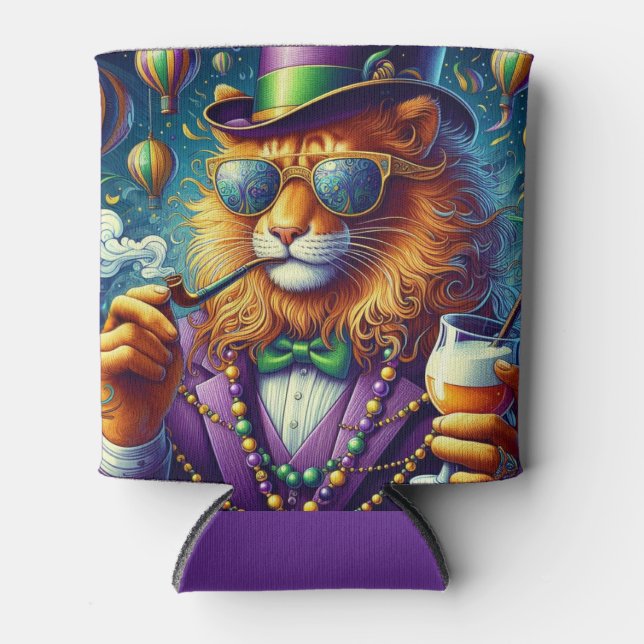 Porta-lata Lion/Louisiana Mardi Gras (Frente)