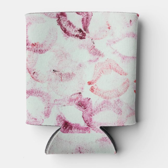 Porta-lata Lipstick Kiss: Padrão de Declaração de Amor (Frente)