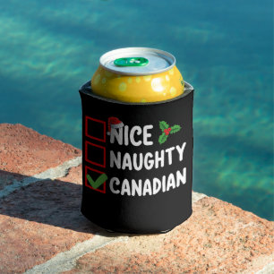 Porta-lata Lista de Natal Canadense de Boas e Más Festas