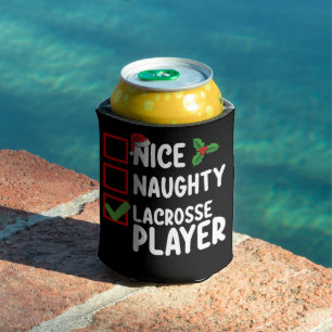 Porta-lata Lista de Natal de Jogador de Lacrosse Bonzinho Mal