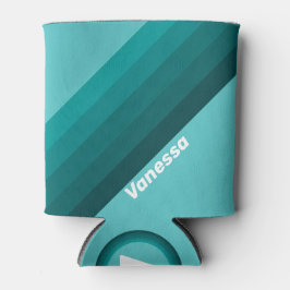 Porta-lata Listras com Fade Aqua com Nome