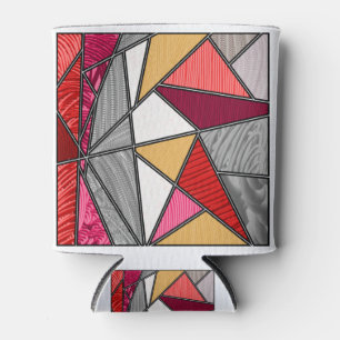 Porta-lata Listras de Arco-Íris Design Abstrato