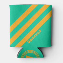 Porta-lata Listras de Ponche Tropical Retro com Nome