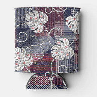 Porta-lata Listras e folhas: padrão tradicional.