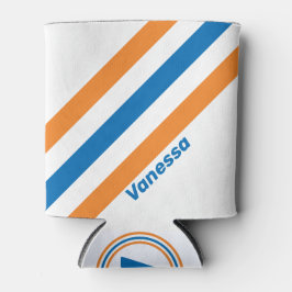 Porta-lata Listras Retro de Nova Amsterdã com Nome