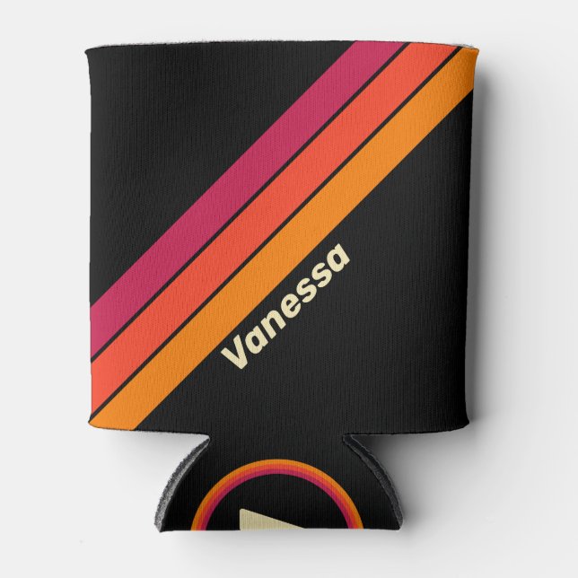 Porta-lata Listras Retro VHS com Nome (Frente)