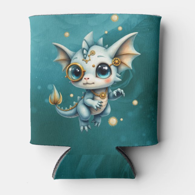 Porta-lata Little Steam Dragon – Professional Chaos Engineer. (Frente)