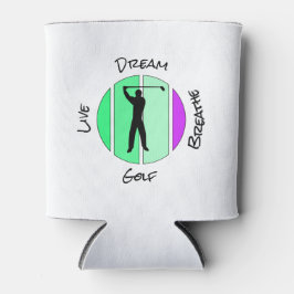 Porta-lata Live, dream, breathe golf