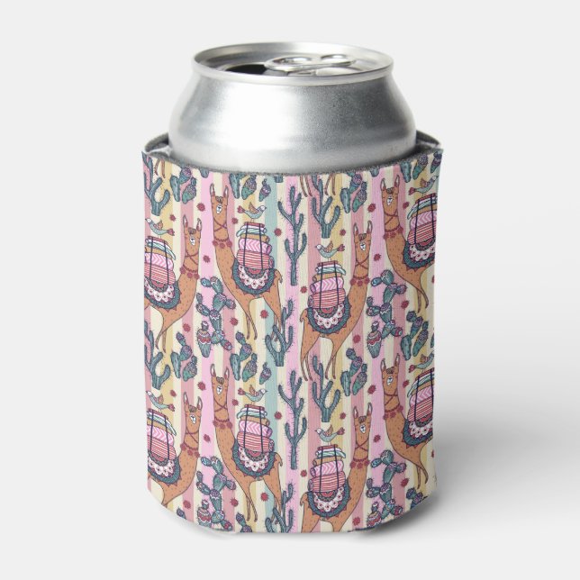 Porta-lata Llamas Em Stripes Pattern (Can Front)