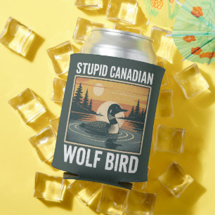 Porta-lata Lobo canadense estúpido Pássaro Animal sarcástico 