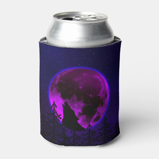 PORTA-LATA LOBO UIVANDO LUA MAGENTA (Can Front)