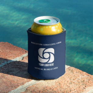 Porta-lata Logotipo da Empresa Azul Marinho Marketing Empresa