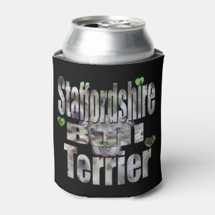 Porta-lata Logotipo da imagem de Staffordshire bull terrier,