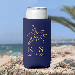 Porta-lata Logotipo de Casamento com Monograma Personalizado 