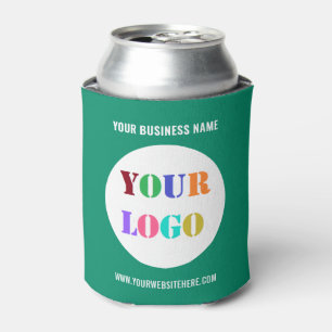 Porta-lata Logotipo e texto personalizados da empresa podem r