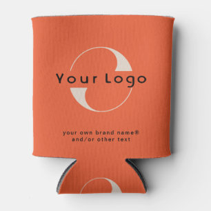 Porta-lata Logotipo em Orange Red + Black Text Company C