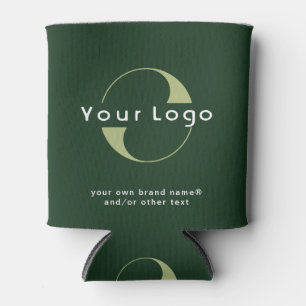 Porta-lata Logotipo em Verde Escuro + Texto Branco Empresa C