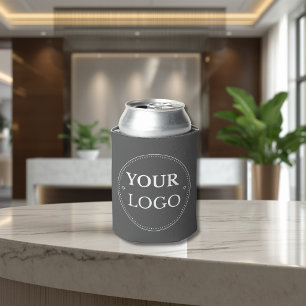 Porta-lata Logotipo Empresarial Corporativo Moderno Cinza
