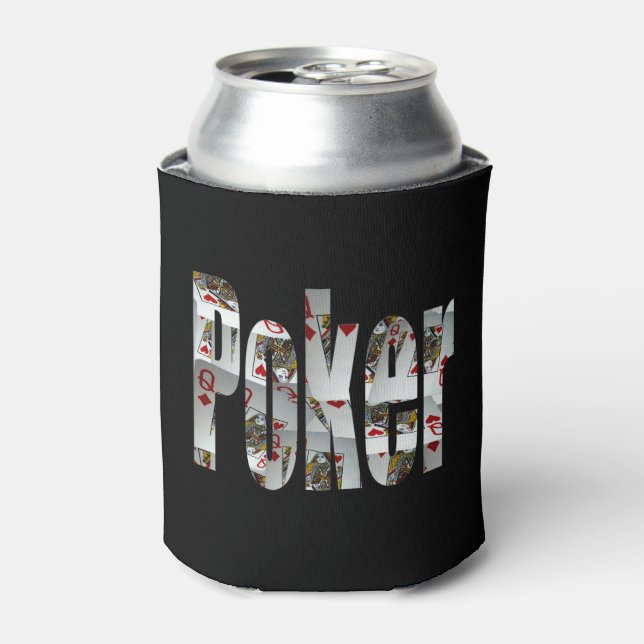 Porta-lata Logotipo Poker Fabricado A Partir De Queens, (Can Front)