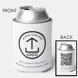 Porta-lata Logotipo profissional Texto Promo QR