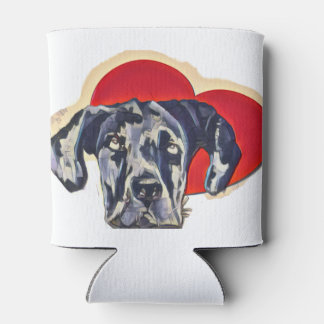 Porta-lata Longo Ouvido Harlequin Dane PopArt Love Heart