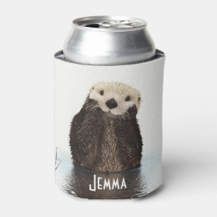 Porta-lata Lontra Personalizada No Desenho De Água