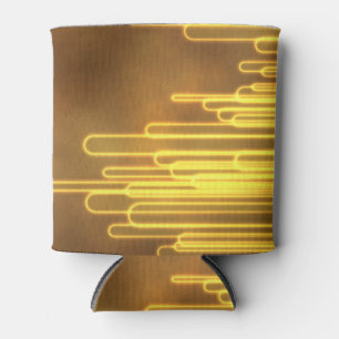 Porta-lata Loops amarelos elétricos num refrigerador