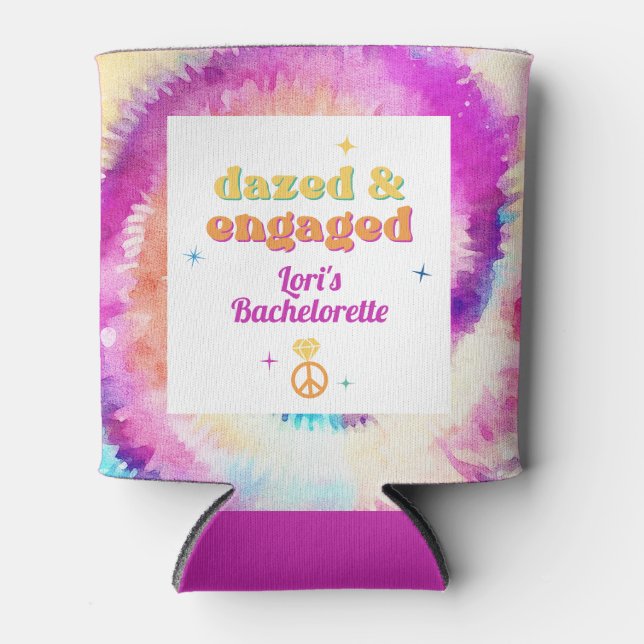 Porta-lata LORI Tie Dazed Engaged 70s - Bachelorette Retro (Frente)