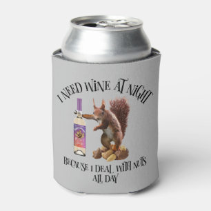 Porta-lata Loucos todo o dia - Engraçada Bebida de Vinho de E