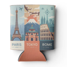 Lugar de Paris Tóquio Roma Manga de Garrafa