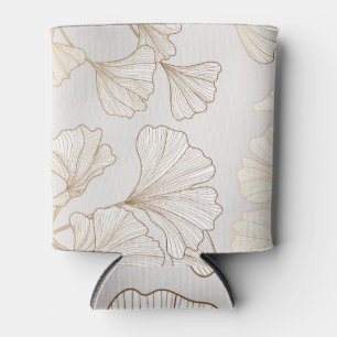 Porta-lata Luxurioso Dourado Ginkgo Vintage Design