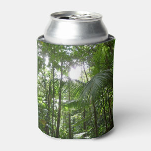 Porta-lata Luz do sol através da capa tropical da floresta t