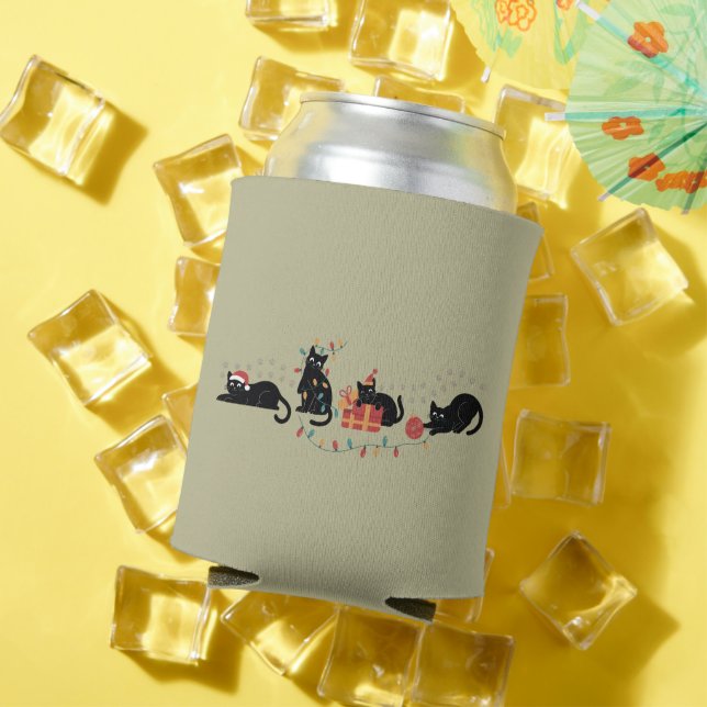 Porta-lata Luzes de Natal de Gato Gato Gato-de-Natal (Verão in situ)