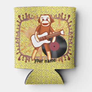 Porta-lata Macaco de Meia de Rock and Roll