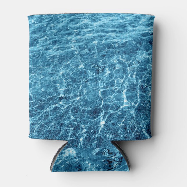 Porta-lata Macro Bubbling Blue Sea Photo (Frente)