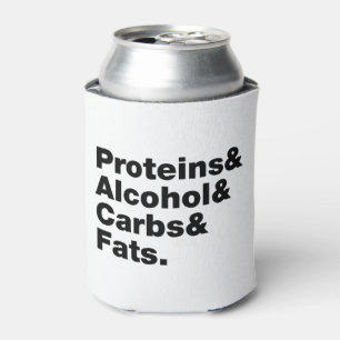 Porta-lata Macronutrientes. Proteínas, Álcool, Carbos E Gordu