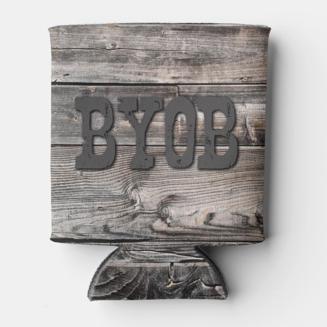 Porta-lata madeira de celeiro russa BYOB | (Frente)