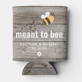 Porta-lata Madeira de Celeiro Rústico com Favor de Casamento