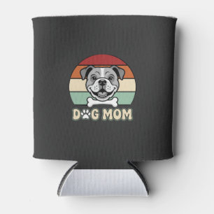 Porta-lata Mãe de Cachorro Retro Bulldog Vetor