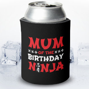 Porta-lata Mãe do Ninja de Aniversário - Aniversário Combinan