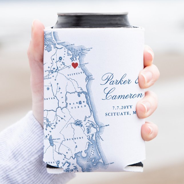 Porta-lata Mães de tomate de Casamento na Costa Sul (These Scituate Massachusetts Can Coozies are perfect for your south shore destination wedding)