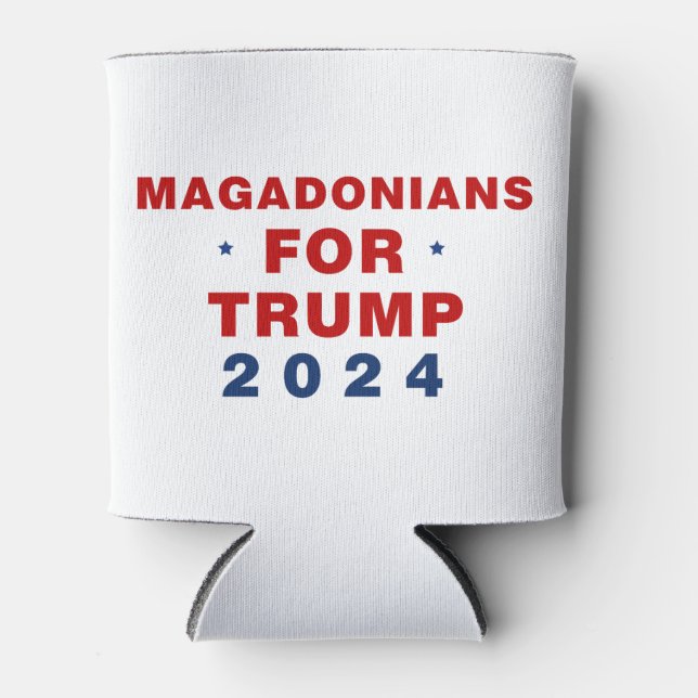 Porta-lata Magadonianos Para Trump 2024 Red Blue (Frente)