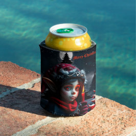 Porta-lata Magia do elfo gótico debaixo da lua de cheio.