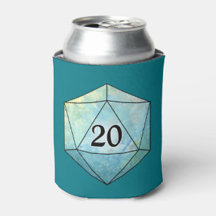 Porta-lata Magic sparkly d20 dice
