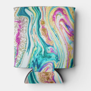 Porta-lata Mágica: Design de pintura metálica.