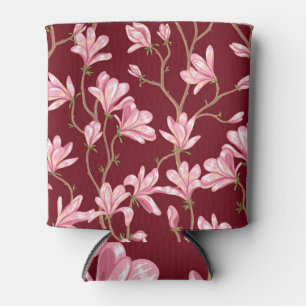 Porta-lata Magnolia Branches: Ilustração Vintage em Sangue.