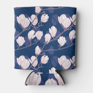 Porta-lata Magnolia Elegance: Bloom Marinho