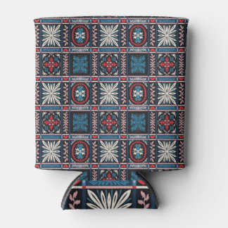 Porta-lata Maiolica italiana, bordado floral mediterrânico.