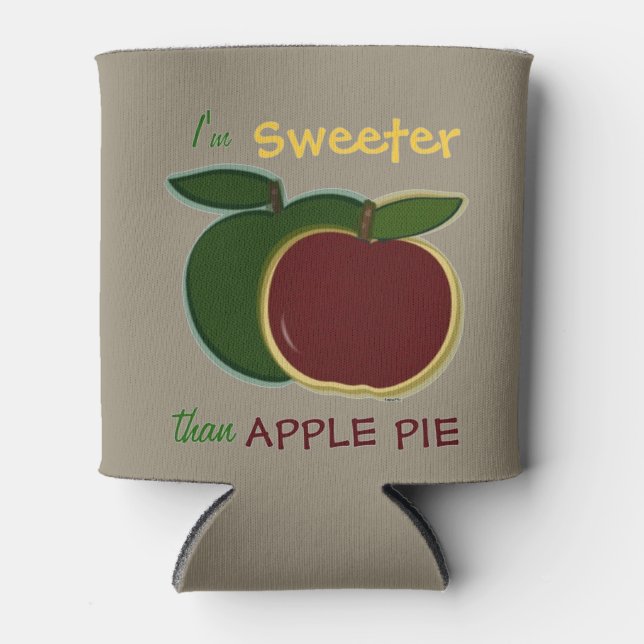 Porta-lata Mais doce do que o Apple Pie Graphics (Frente)