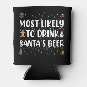 Porta-lata Mais Propenso a Beber a Cerveja do Papai Noel Nata